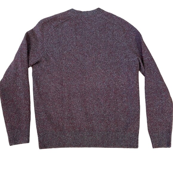 Banana Republic Wool Long Sleeves Purple Sweater Men’s Tweed V-Neck TALL Large - Picture 3 of 10